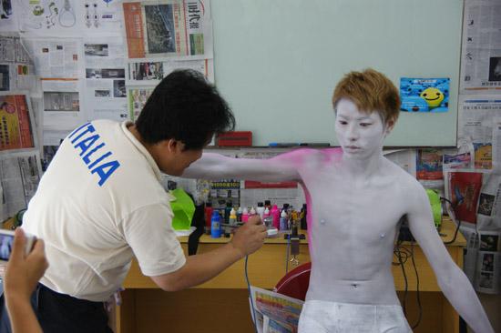 韓國教授人體彩繪特講現場